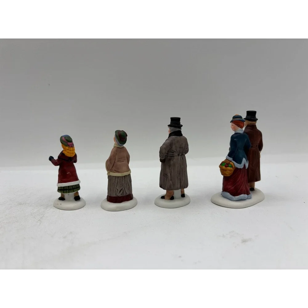 Department 56 1993 Vintage Heritage Village Chelsea Lane Shopper Set of 4 5816-5